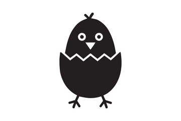 Chick Hatch Surprise icon vector, silhouette, illustration