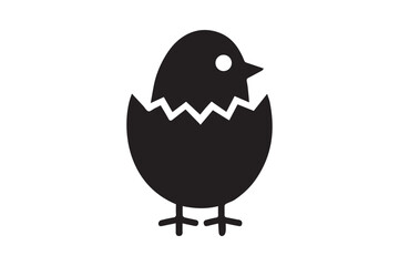 Chick Hatch Surprise icon vector, silhouette, illustration