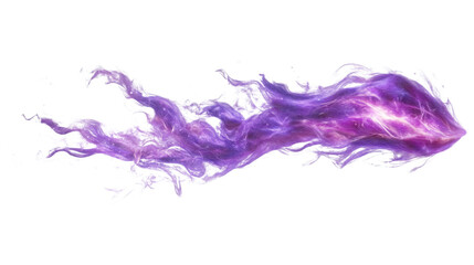 Fototapeta premium Purple energy magic effect flying through transparent background