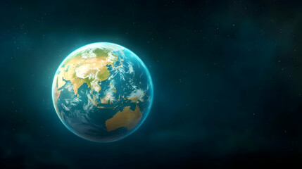Earth globe, space background, planet, cosmos, environmental awareness