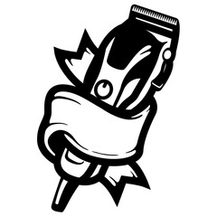 Hair Clipper| Men Barbershop | Hair Stylist | Hairdresser | Barbershop | Barber | Barber Equipment | Hair Grooming | Original Illustration | Vector and Clipart | Cutfile and Stencil