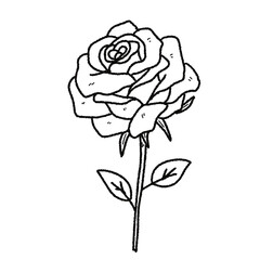 Valentine’s Day Rose Clipart Set – Hand-Drawn Floral PNG with Transparent Background