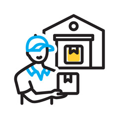 Vector multi color icon for Direct suppliers
