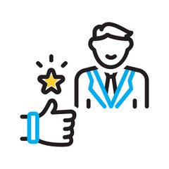 Vector multi color icon for Motivated seller