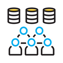 Vector multi color icon for Public data