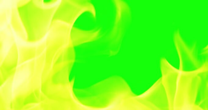 Beautiful Burning Fire Background Video Use Green Screen