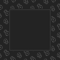 padlock frame. doodle padlock square frame. hand drawn padlock frame background. padlock background