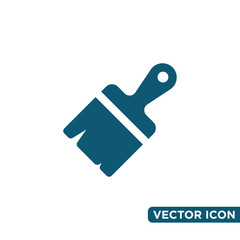 Minimalist Paint Brush Icon Design Template 