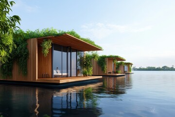 Eco-Friendly Floating Homes Crafted from Recycled Materials for Sustainable Living on Water