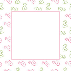 padlock frame. doodle padlock square frame. hand drawn padlock frame background. padlock background