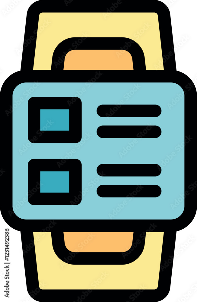 Poster modern smartwatch displaying a checklist interface for efficient task management and productivity