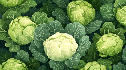 Fototapeta premium Healthy cabbage family vegetables background