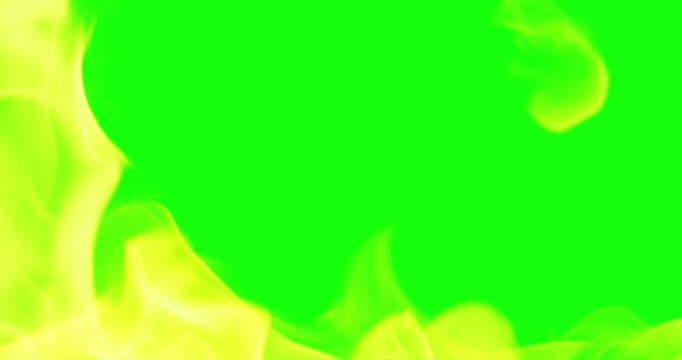 Beautiful Burning Fire Background Video Use Green Screen