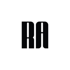 RA monogram logo design letter text name symbol monochrome logotype alphabet character simple logo
