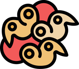 Stylized birds forming a circular pattern, symbolizing unity and collective spirit in maori culture