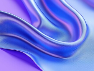 Smooth blue silk fabric draping elegantly.