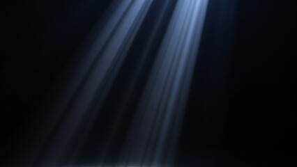 Celestial Light Rays Dramatic Spotlight Effect on Black Background