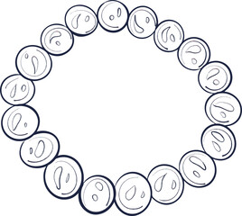 bracelet lineart drawing from stone 