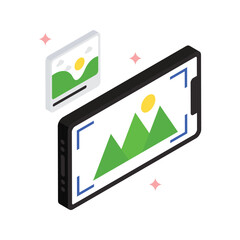 Mobile Photography Vector Filled Icon Style. Eps 10 File 