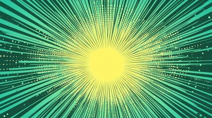 Obraz premium Green digital burst, starburst background, energy, technology, website design