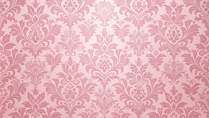 Elegant Damask Pattern A Delicate Pink Floral Design for Textile and Wallpaper Projects