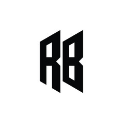 RB monogram logo design letter text name symbol monochrome logotype alphabet character simple logo