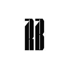 RB monogram logo design letter text name symbol monochrome logotype alphabet character simple logo