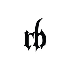 RB monogram logo design letter text name symbol monochrome logotype alphabet character simple logo