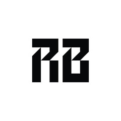 RB monogram logo design letter text name symbol monochrome logotype alphabet character simple logo
