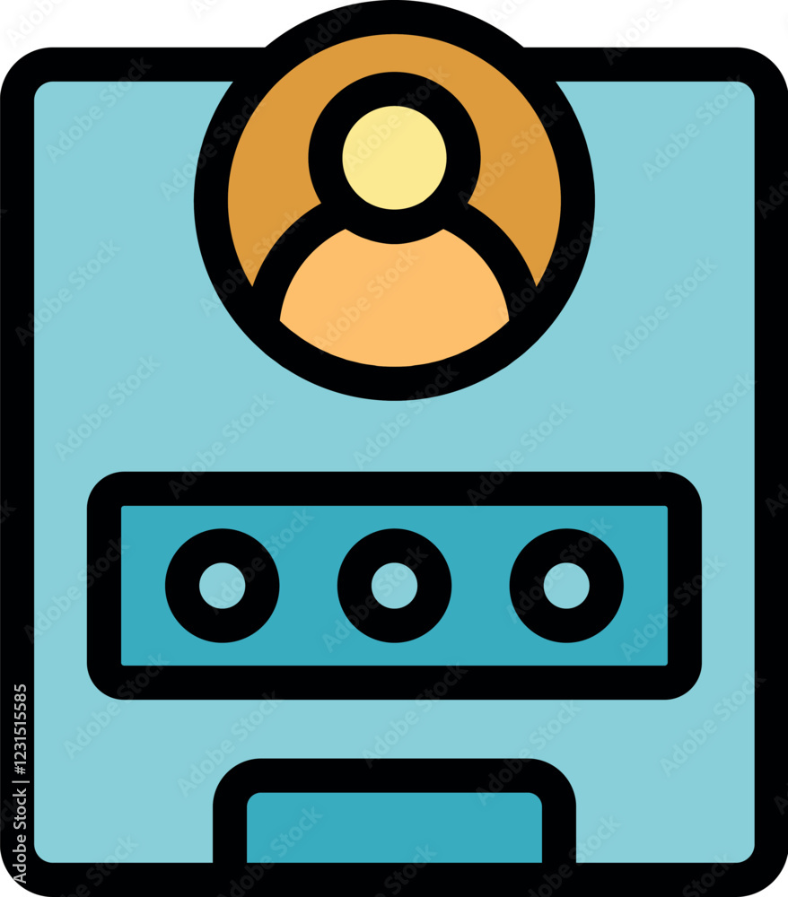 Poster secure login with password protection and user authentication for online accounts and personal profi