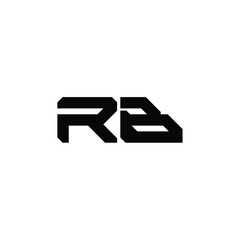 RB monogram logo design letter text name symbol monochrome logotype alphabet character simple logo