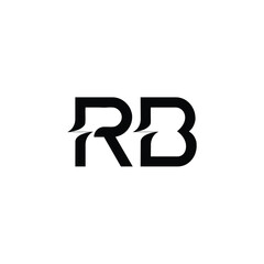 RB monogram logo design letter text name symbol monochrome logotype alphabet character simple logo