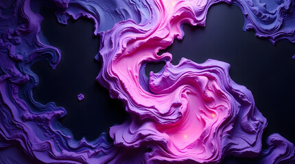 Abstract multicolored swirling fume background. Pink, purple and blue hookah smoke backdrop