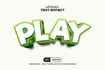 Cartoon style play editable 3d text effect