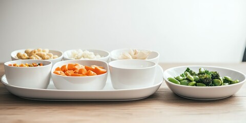 A balanced meal arrangement promoting wellbeing and consistent nutrition.