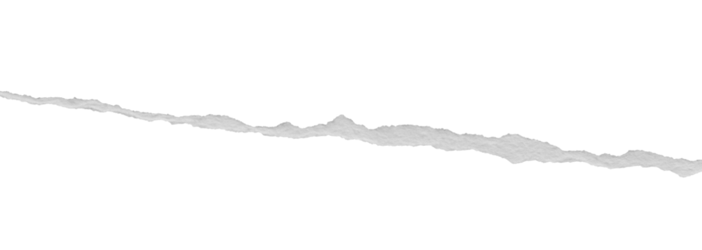 ripped torn paper edges isolated with clipping path on black background