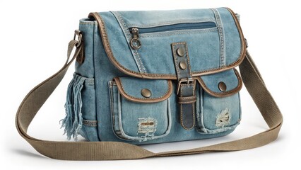 jeans bag isolated on white