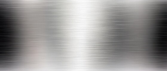 Smooth and Reflective Silver Metal Texture with Subtle Brush Strokes and Soft Light Reflection in an Industrial Style