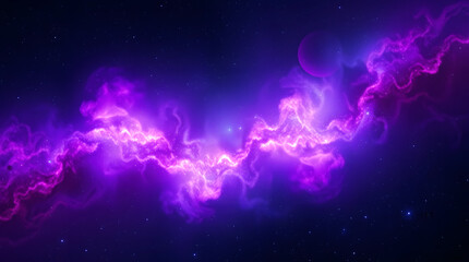Brilliant purple space backdrop that is artistic