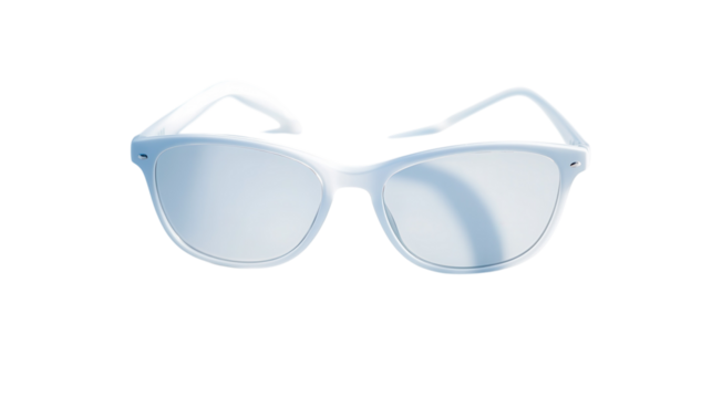 Stylish white sunglasses perfect for summer outings at the beach or outdoor events