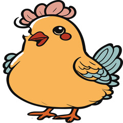 cartoon chicken vector