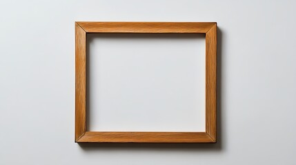 Minimal Wooden Frame with a Honey-Tone Finish and Thin Borders