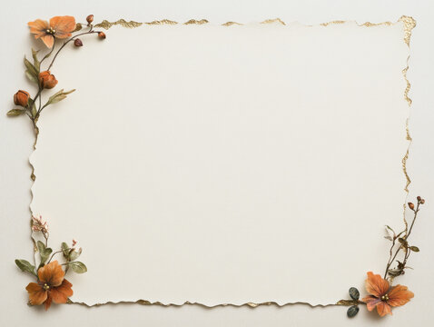 Elegant off-white stationery with a delicate floral border. Perfect for invitations, announcements, or adding a touch of vintage charm to your projects.