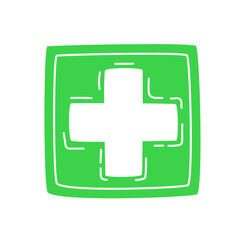 Obraz premium Hand Drawn Health Cross Symbol