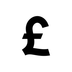 pound sign icon, flat vector illustration isolated on white background