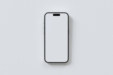 Smartphone with blank screen phone mockup for your design isolated