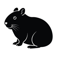 Hamster silhouette design for small pets and animal lovers