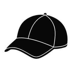 Minimal baseball cap silhouette design for sporty and casual style
