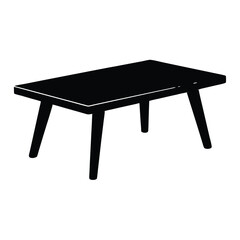 Coffee table silhouette design for home interior and decoration