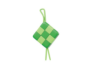 Ramadan ketupat icon 3d render illustration